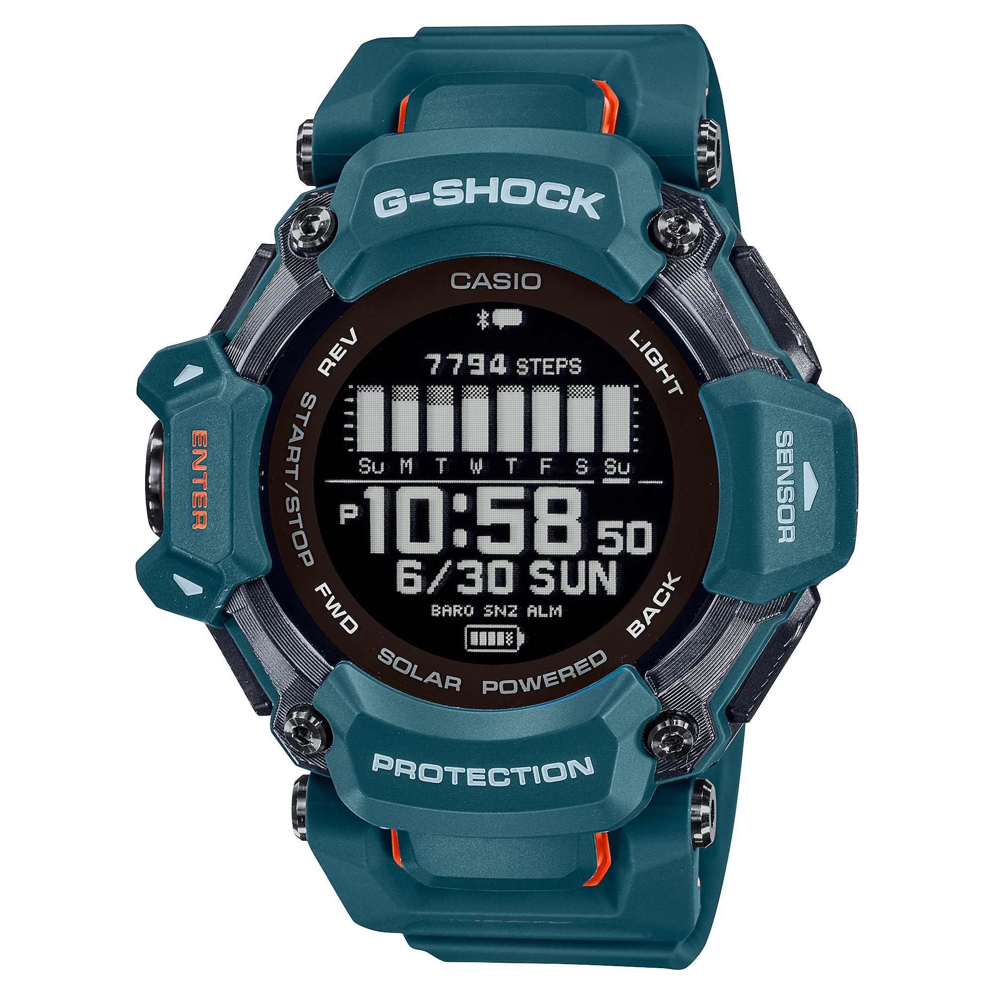 G-Shock Smart Heart Rate Blue Resin Strap Watch GBDH2000-2D