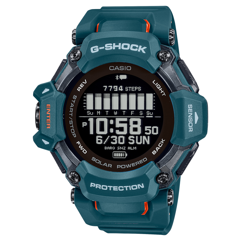 G-Shock 智能心率蓝色树脂表带手表 GBDH2000-2D