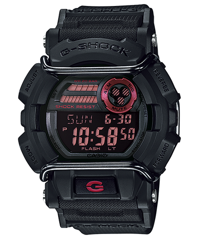 G-Shock 数字保护黑色树脂表带手表 GD400-1D