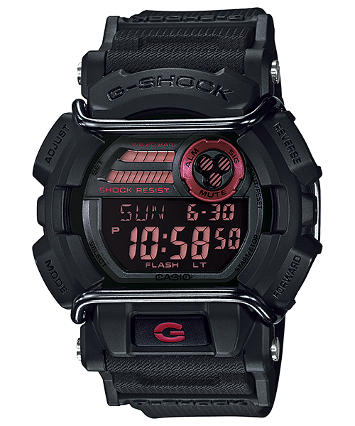 G-Shock 数字保护黑色树脂表带手表 GD400-1D