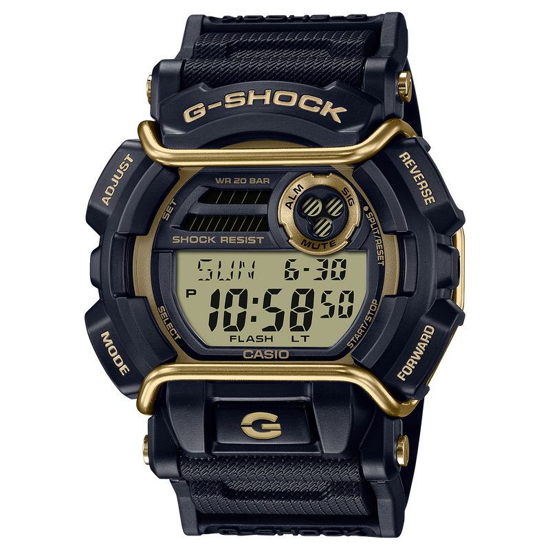 G-Shock 数字保护黑色树脂表带手表 GD400GB-1B2