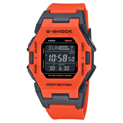 G-Shock 数字黑色表盘橙色树脂表带手表 GDB500FL-4D