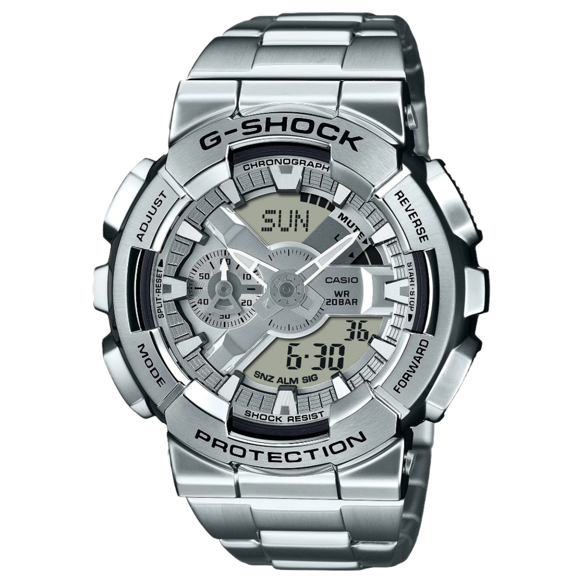 G-Shock 110 Series Silver Stainless Steel Watch GM110D-8A