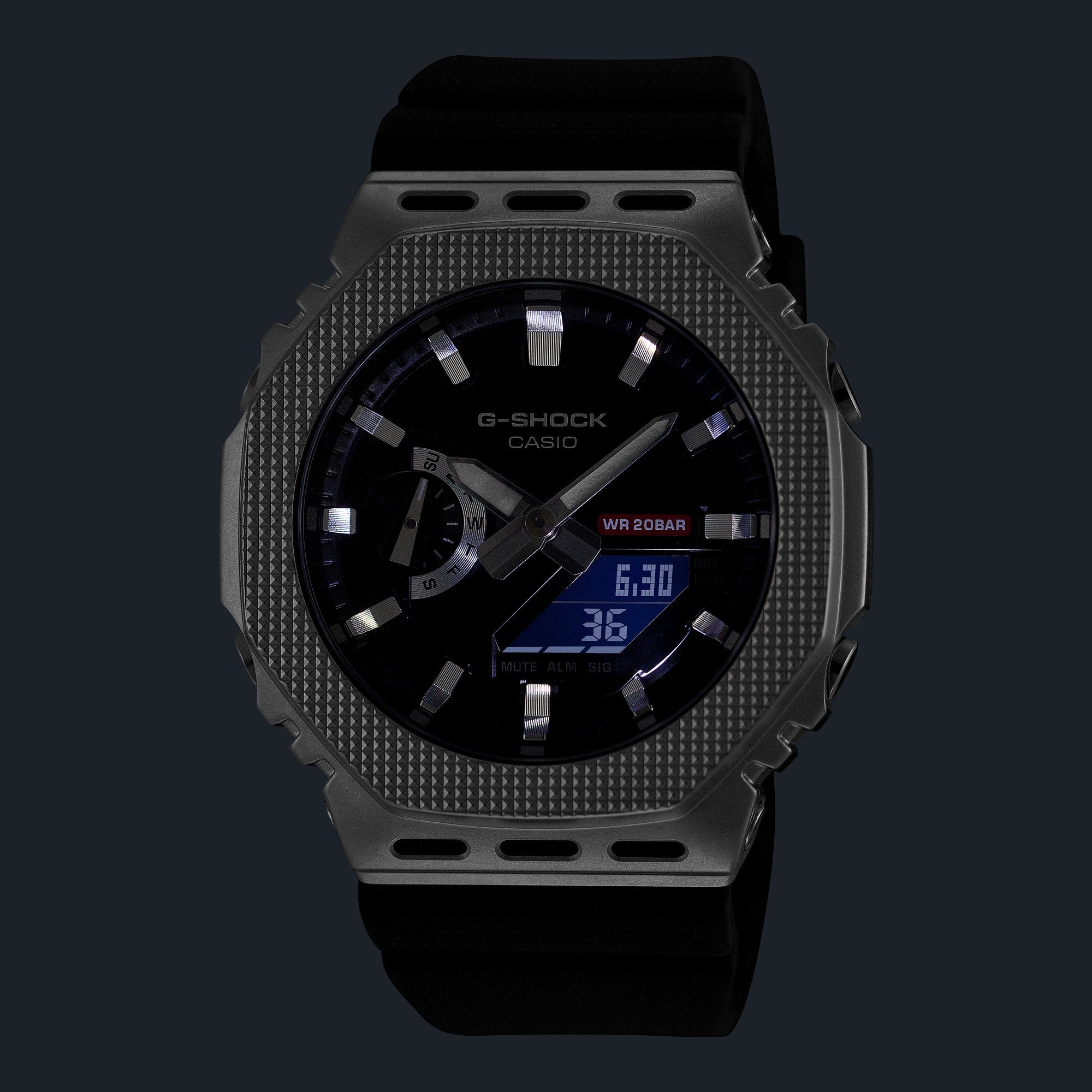 G-Shock Duo Modern Industrial Black Resin Band Watch GM2100M-1A