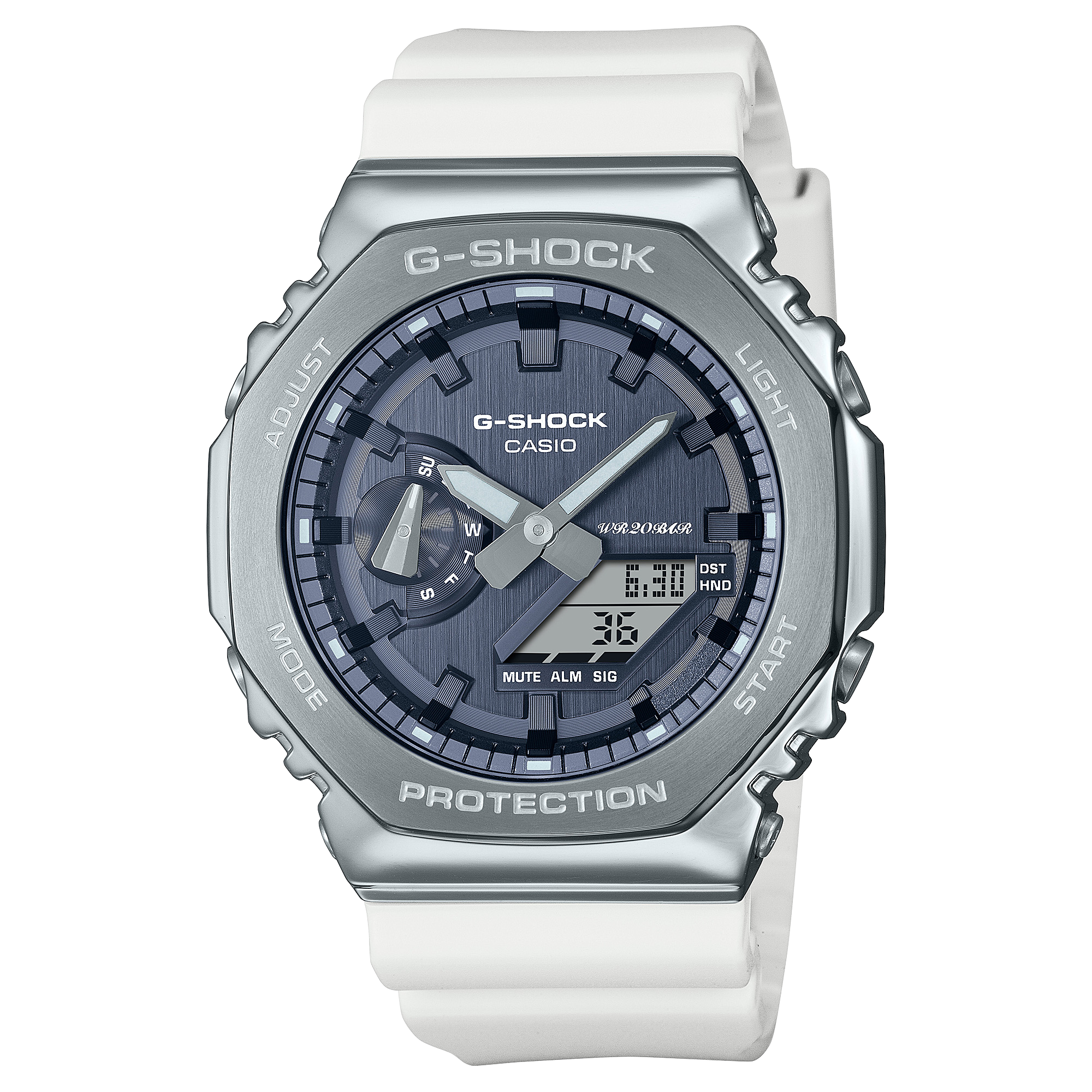 G-Shock Analog Digital DUO Winter Sparkle White Resin Band Watch GM2100WS-7A