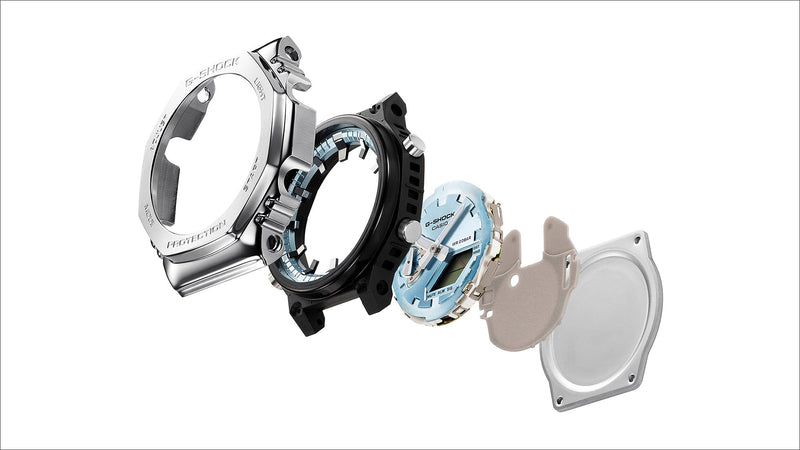 G-Shock G-Steel 2100 系列蓝色表盘不锈钢手表 GM2110D-2A