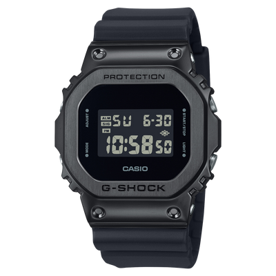 Black metal digital watch on sale
