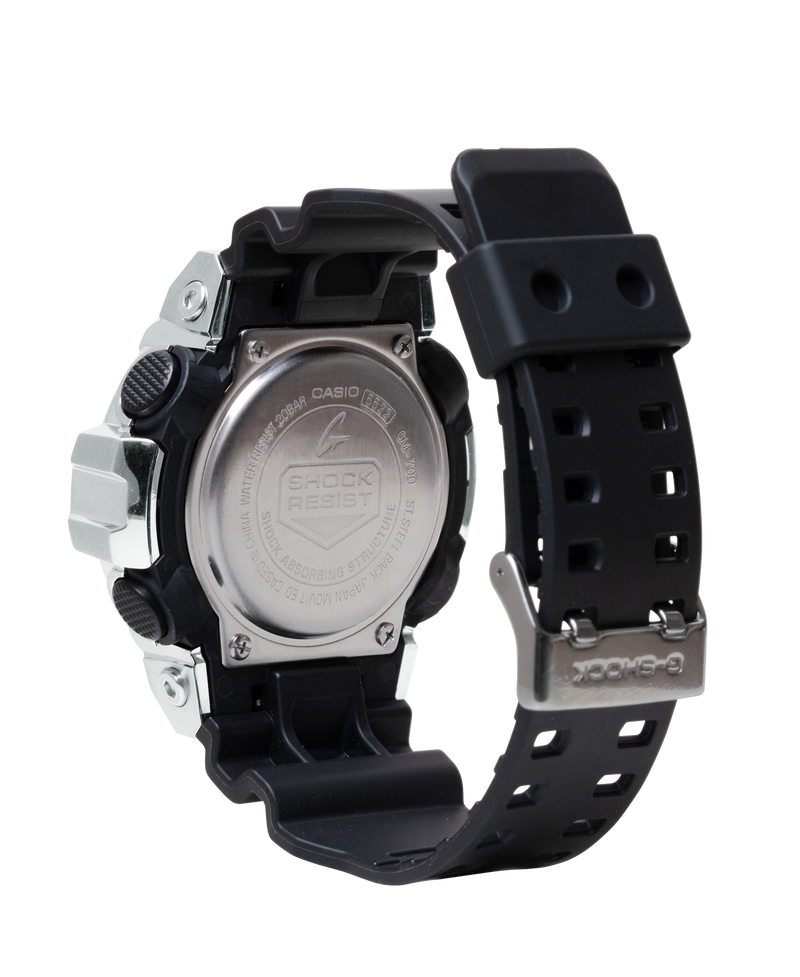 G-Shock G-Steel Silver Dial Black Resin Band Watch GM700-1A