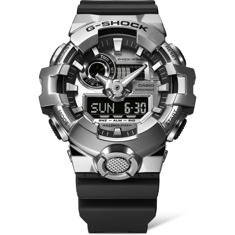 G-Shock G-Steel Silver Dial Black Resin Band Watch GM700-1A