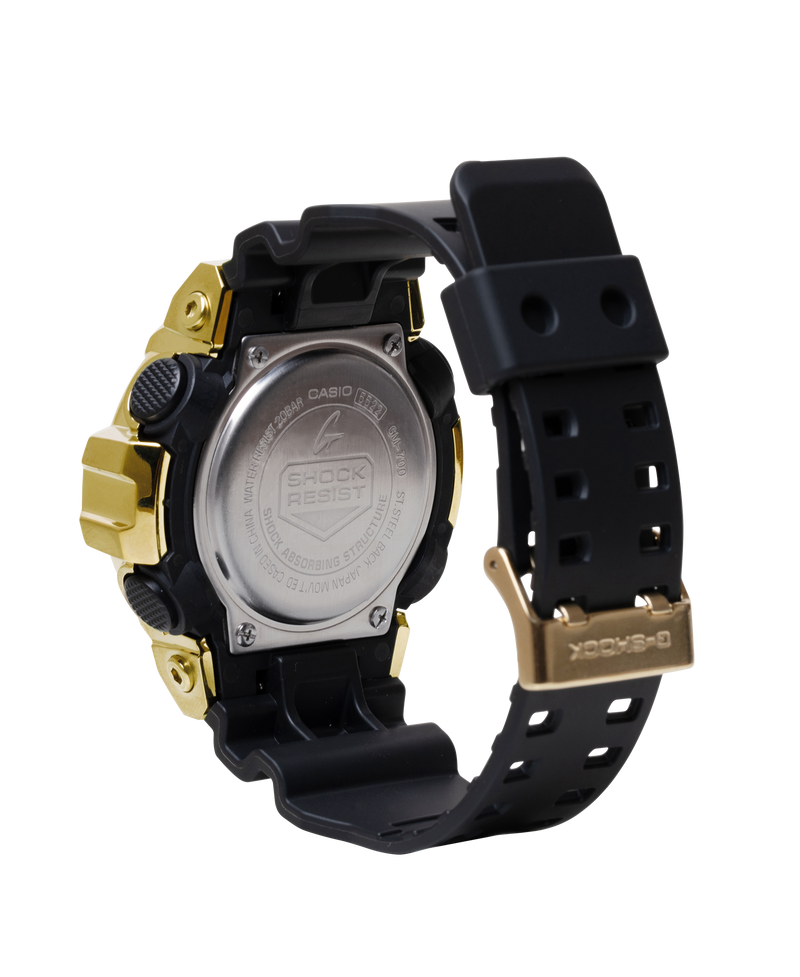 G-Shock G-Steel Gold Dial Black Resin Band Watch GM700G-9A