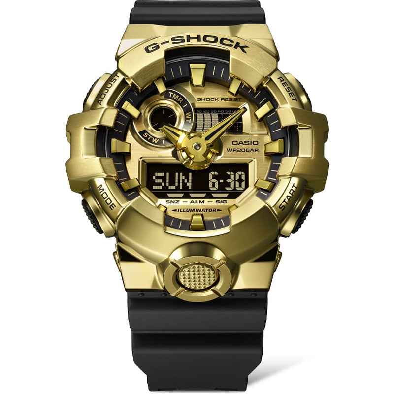 G-Shock G-Steel Gold Dial Black Resin Band Watch GM700G-9A