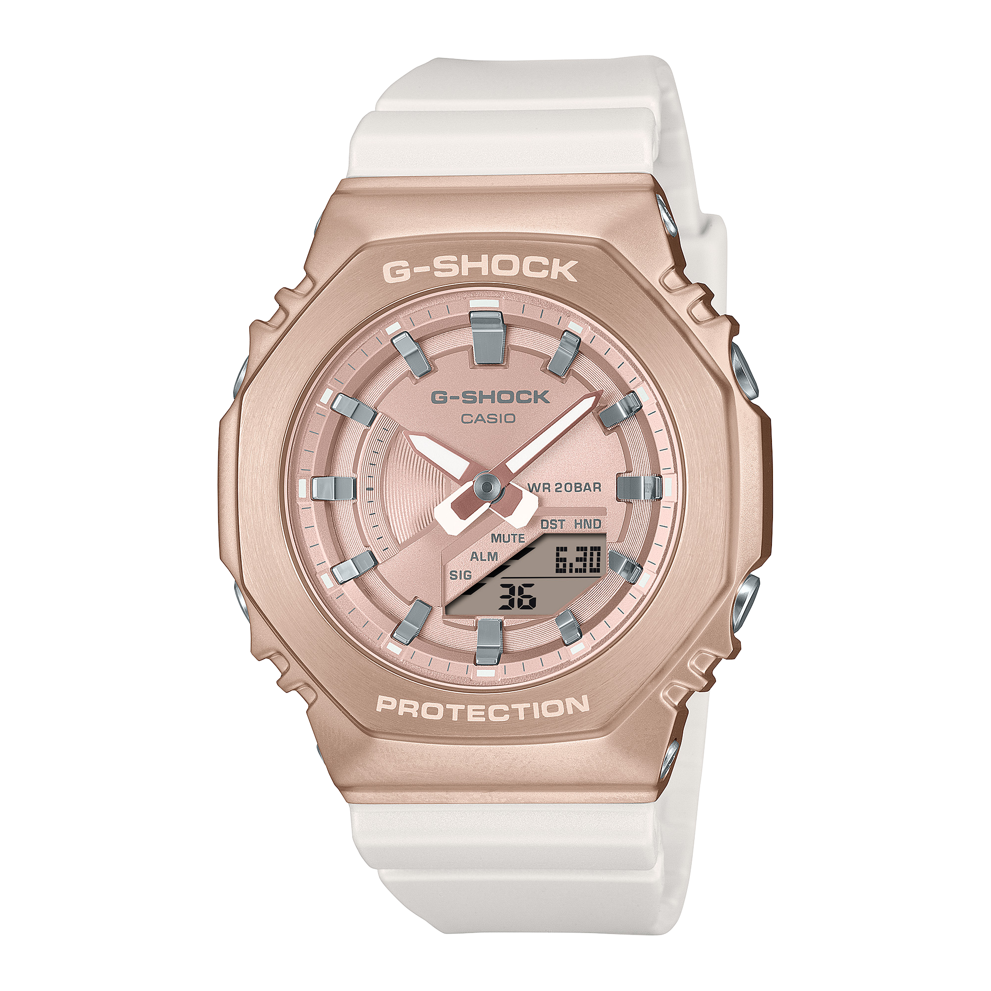 G-Shock Analog Digital White Resin Band Watch GM-S2100CW-7A