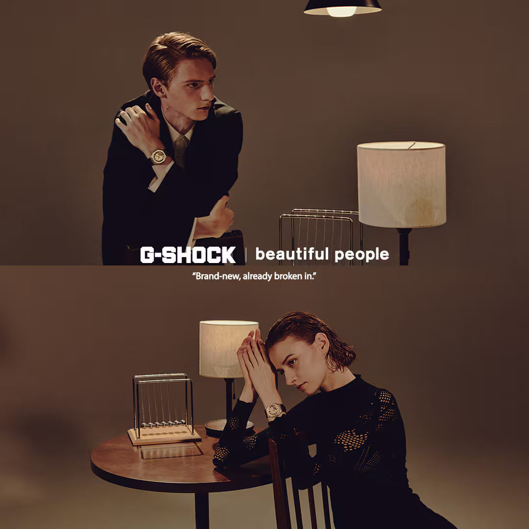 G-Shock x Beautiful People Golden Dial Brown Resin Band Watch GMS2110BP-5A