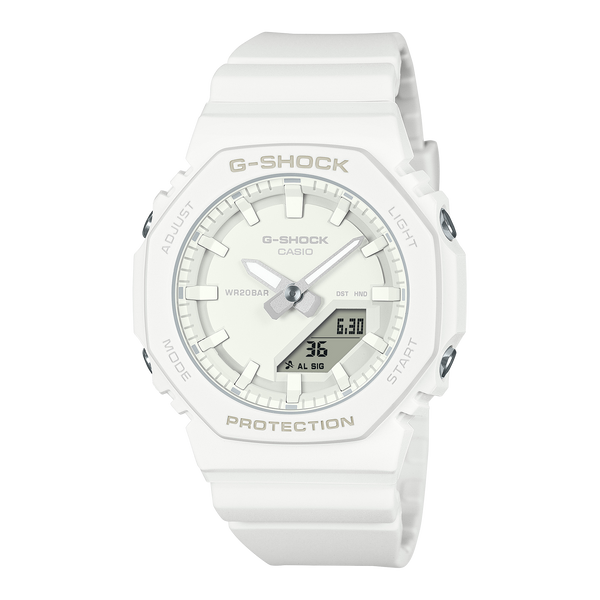 G Shock All White CasiOak Ladies Watch GMAP2100 7A Watch Direct