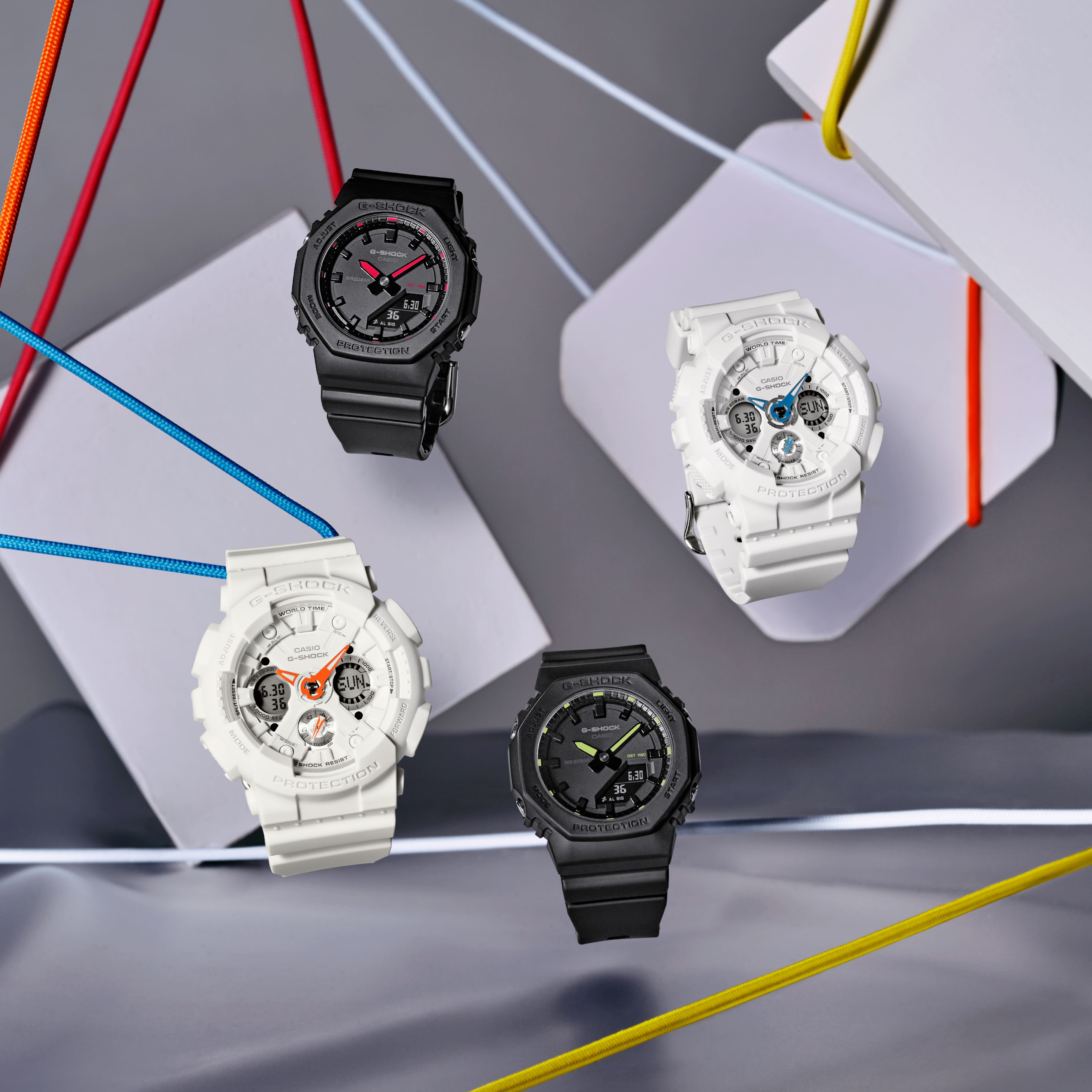 G-Shock Slim CasiOak Black With Red Markers Watch GMAP2100SA-1A1