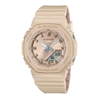 G-Shock Analog Digital Beige Dial Beige Resin Band Watch GMAP2100ST-9A