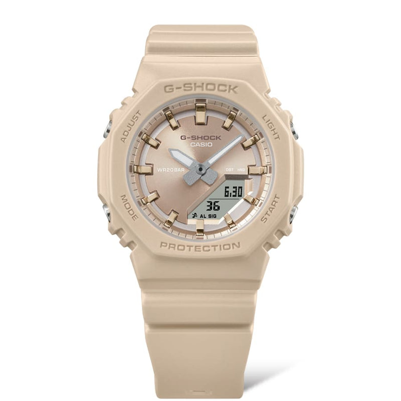 G-Shock Analog Digital Beige Dial Beige Resin Band Watch GMAP2100ST-9A