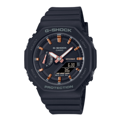 G-Shock 模拟数字 DUO 2100 中号黑色树脂表带手表 GMAS2100-1A