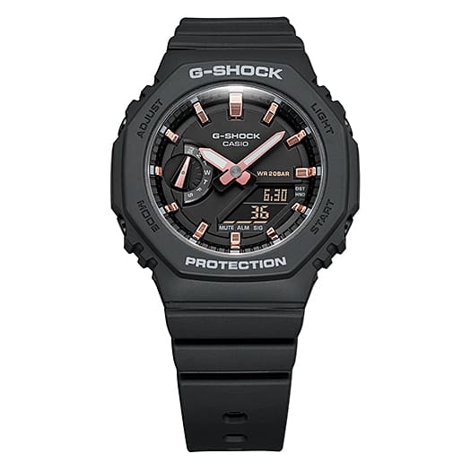 G-Shock 模拟数字 DUO 2100 中号黑色树脂表带手表 GMAS2100-1A