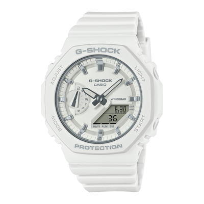 G-Shock Analog Digital DUO 2100 Mid Size White Resin Band Watch GMAS2100-7A