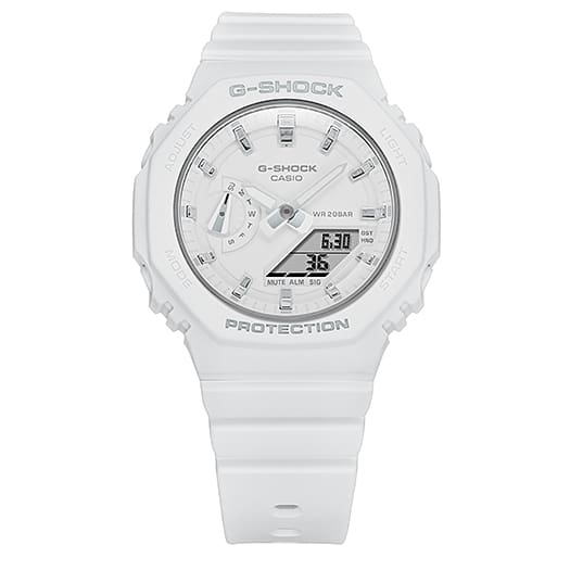 G-Shock 模拟数字 DUO 2100 中号白色树脂表带手表 GMAS2100-7A