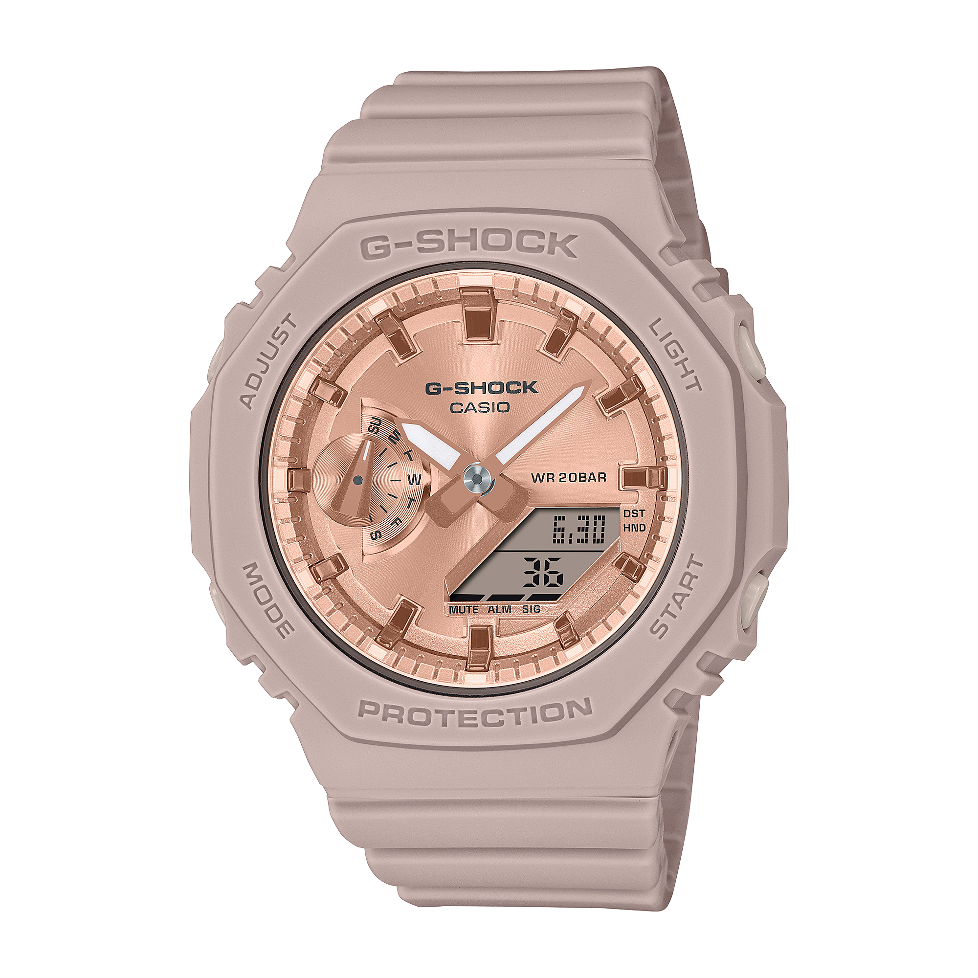 G-Shock Analog Digital DUO Mid Pink Resin Band Watch GMAS2100MD-4A