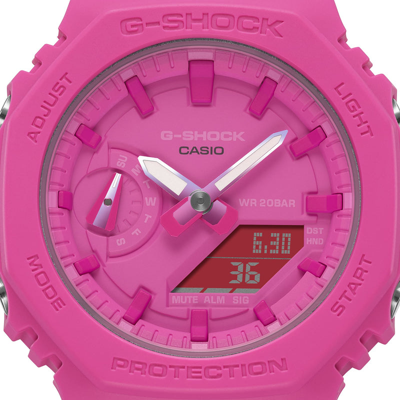 G-Shock Analog-Digital Pink Dial Resin Band Watch GMAS2100P-4A