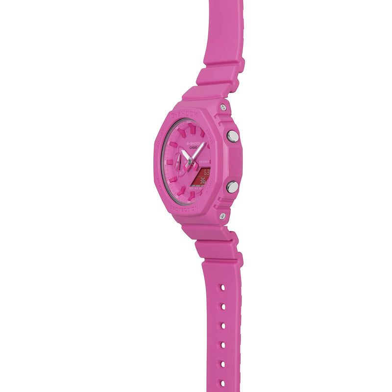 G-Shock Analog-Digital Pink Dial Resin Band Watch GMAS2100P-4A