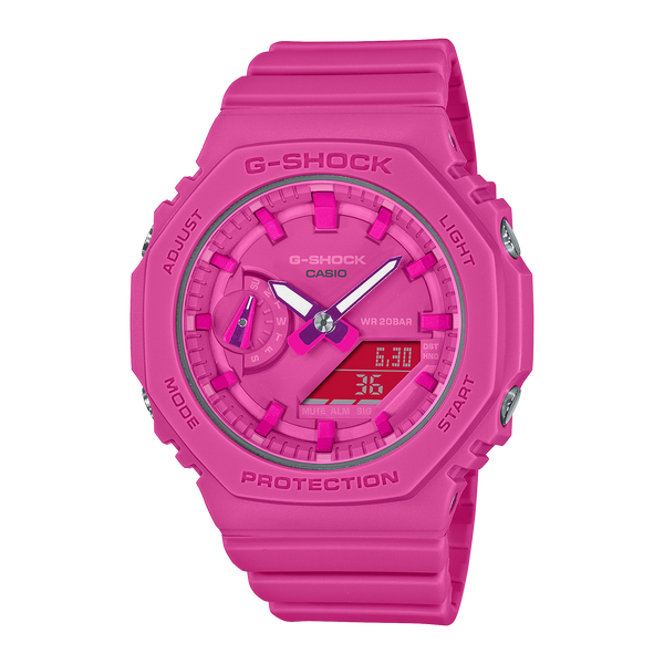 G-Shock Analog-Digital Pink Dial Resin Band Watch GMAS2100P-4A