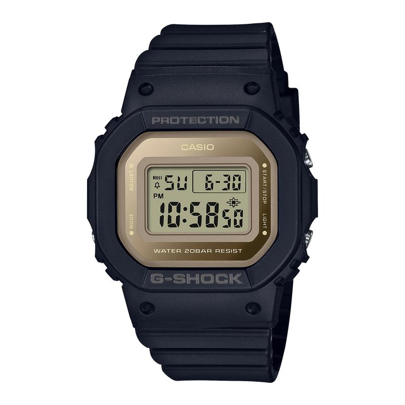 G-Shock 数字棕色表盘黑色树脂表带手表 GMD-S5600-1D