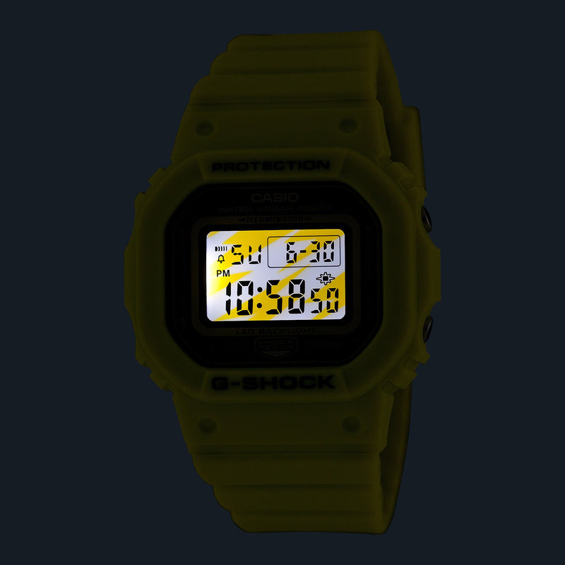 G-Shock 数字黄色树脂表带手表 GMDS5600EP-9D