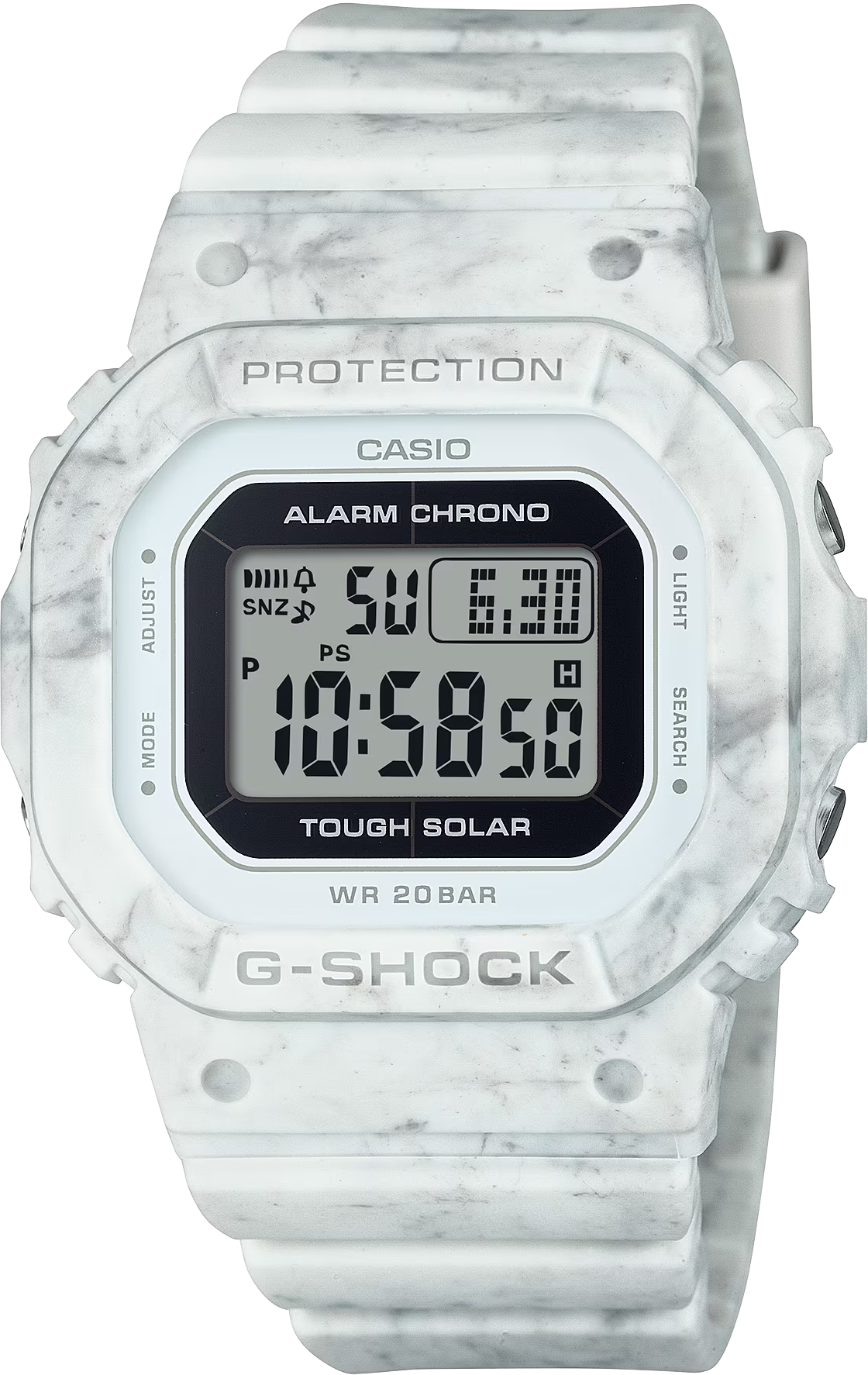 G-Shock Solar White Resin Band Grey Dial Watch GMSS5600RT-7D