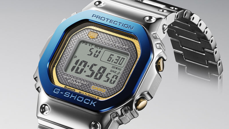 G-Shock 50 周年天空与海洋全金属不锈钢手表 GMWB5000SS-2D