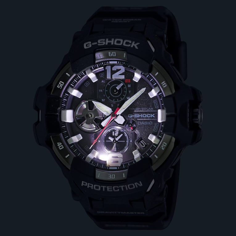 G-Shock Gravity Master 黑色树脂表带手表 GRB300-1A