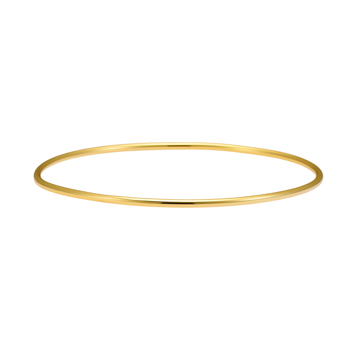 Gold Vermeil Icon 14k Gold Vermeil Plain Thin Bangle 63mm GVB0005Y GVB0005Y front packshot