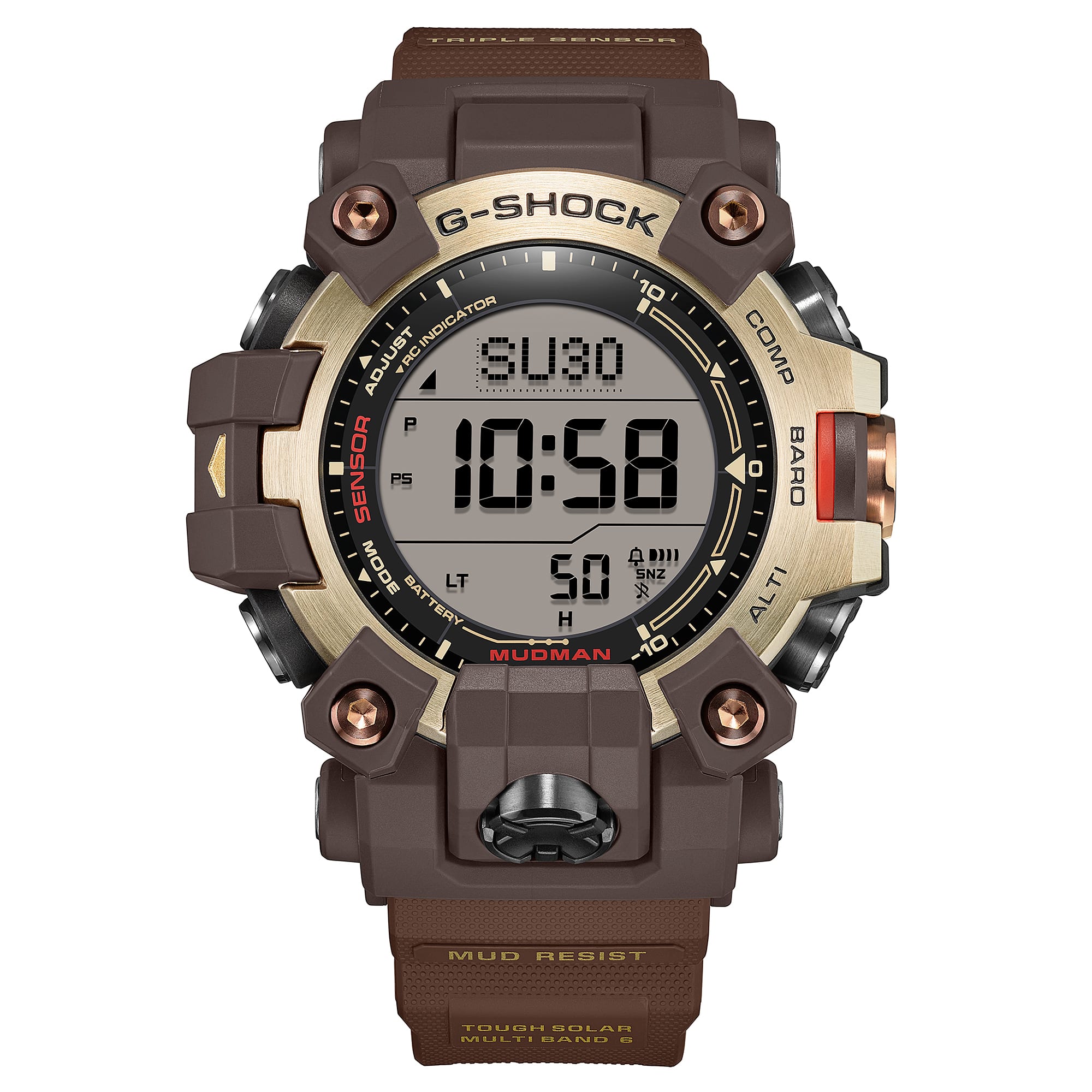 G-Shock Mudman GW9500MH-5D duplex LC display detail