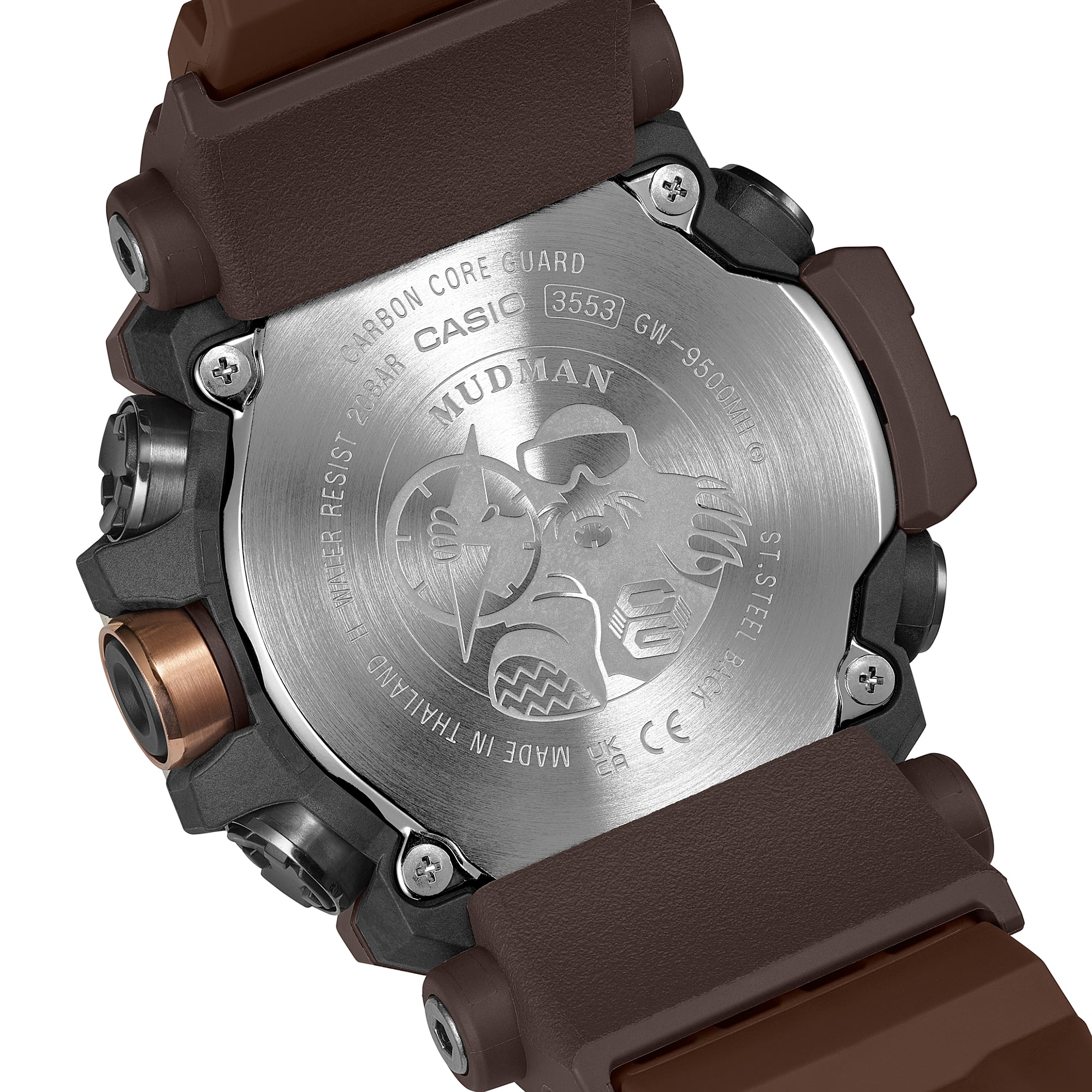 G-Shock Mudman GW9500MH-5D caseback and mud-resistant construction