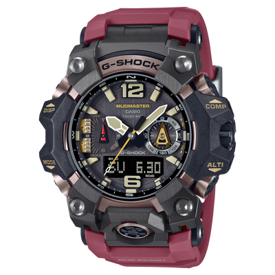 G Shock Master of G Mudmaster Adventure Watch with Red Resin Band GWGB Watch Direct