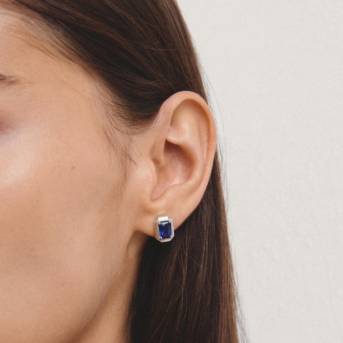 Thomas Sabo Ear studs with nanocrystal in octagon cut