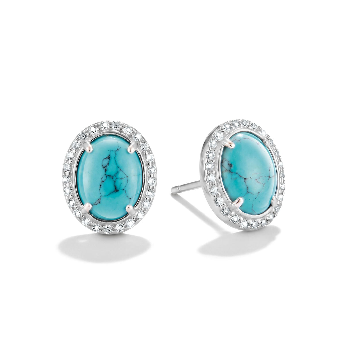 Thomas Sabo Ear studs with imitation turquoise and zirconia