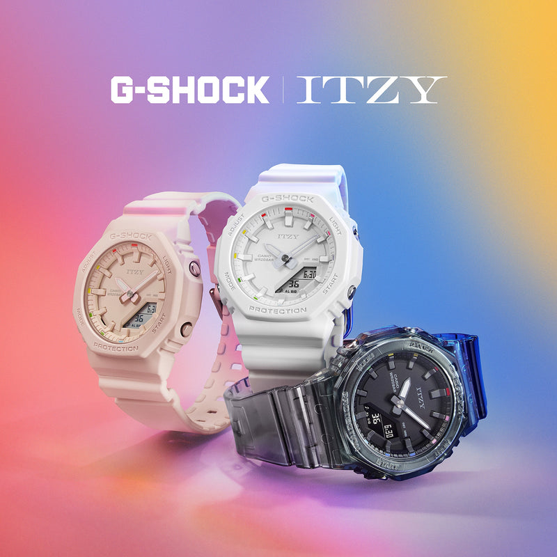 G-Shock Analog Digital Itzy 合作款象牙色树脂表带 GMAP2100IT-4A