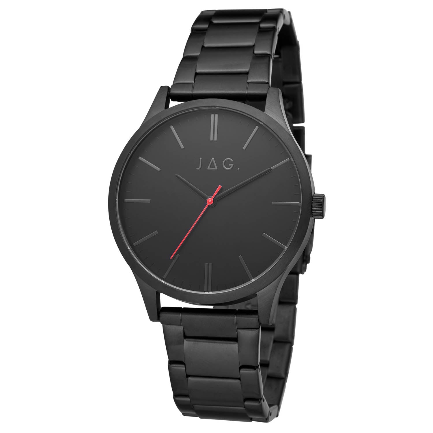 Jag Malcom II Black Stainless Steel 45mm Watch For Men