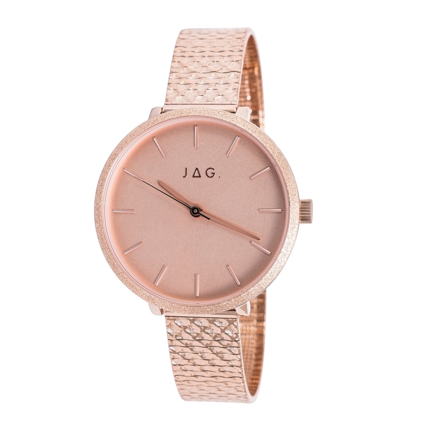 Jag Carmel Rose Gold Stainless Steel 38mm Ladies Watch Elegant