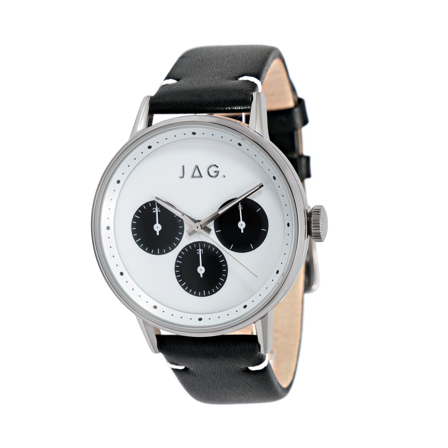 Jag Norwood Silver Stainless Steel Mens Watch 42mm Classic Style