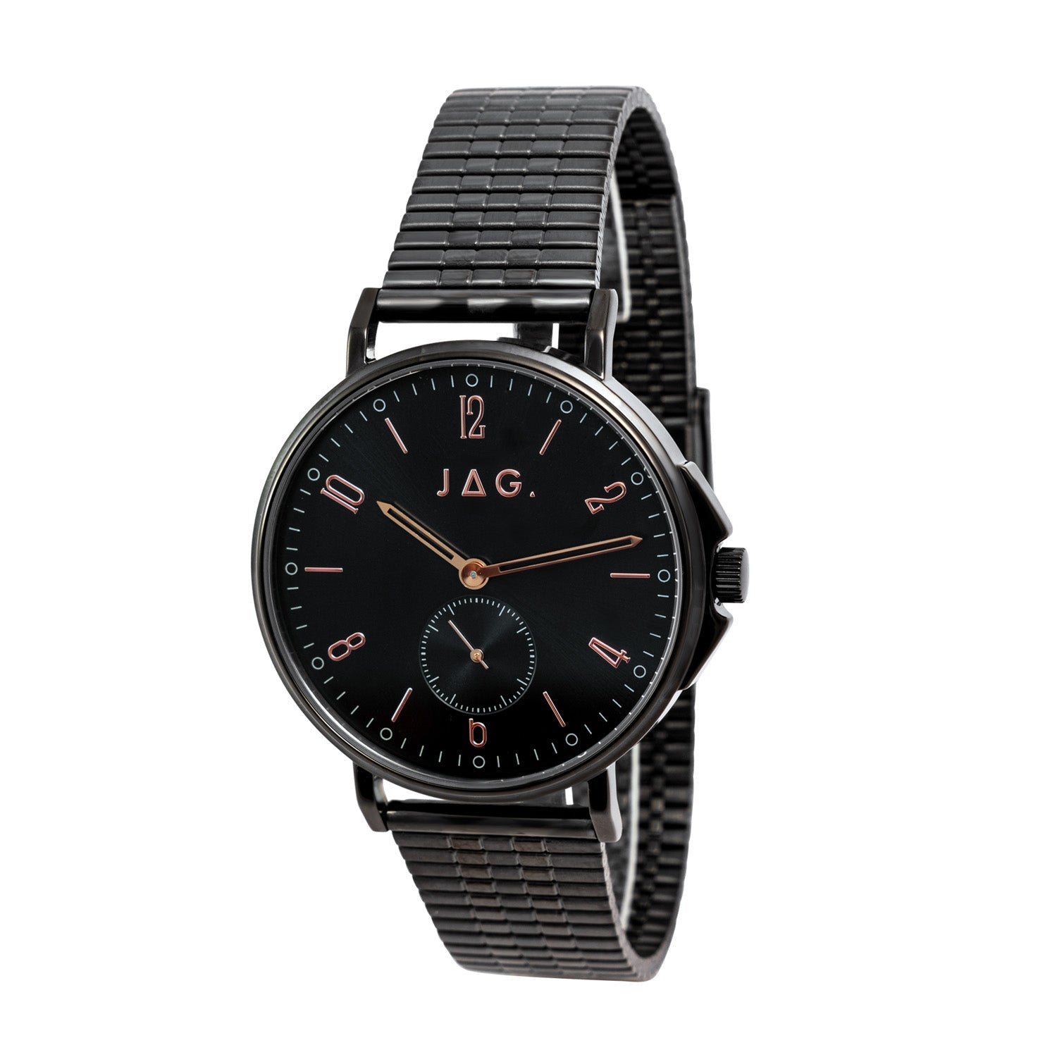 JAG Milton Black Stainless Steel 42mm Mens Watch Sophisticated Design