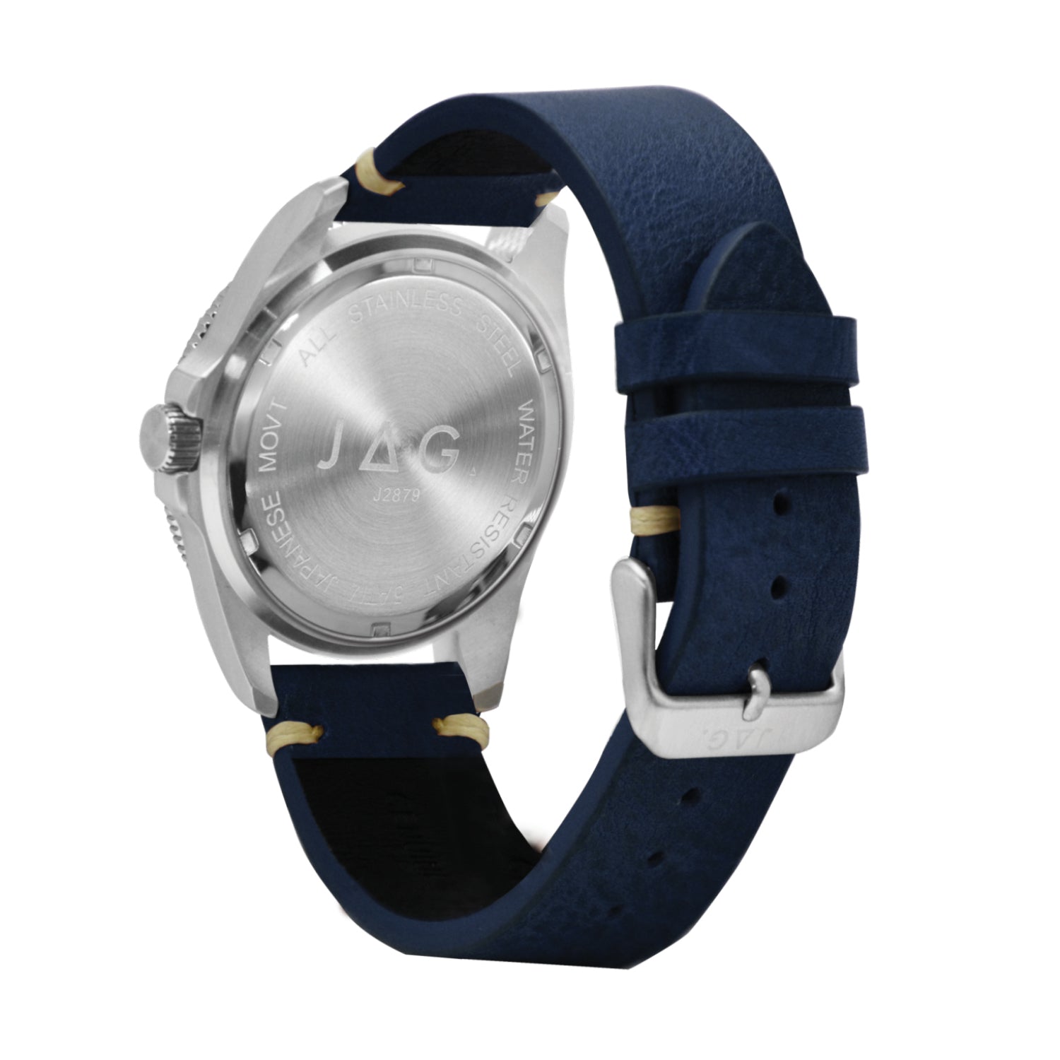 Jag Windsor Blue Stainless Steel 44mm Watch for Men Modern Style