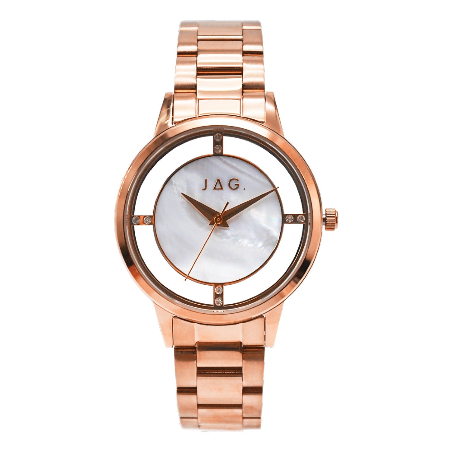 JAG Shelley Rose Gold Stainless Steel Mother Of Pearl Watch 36mm