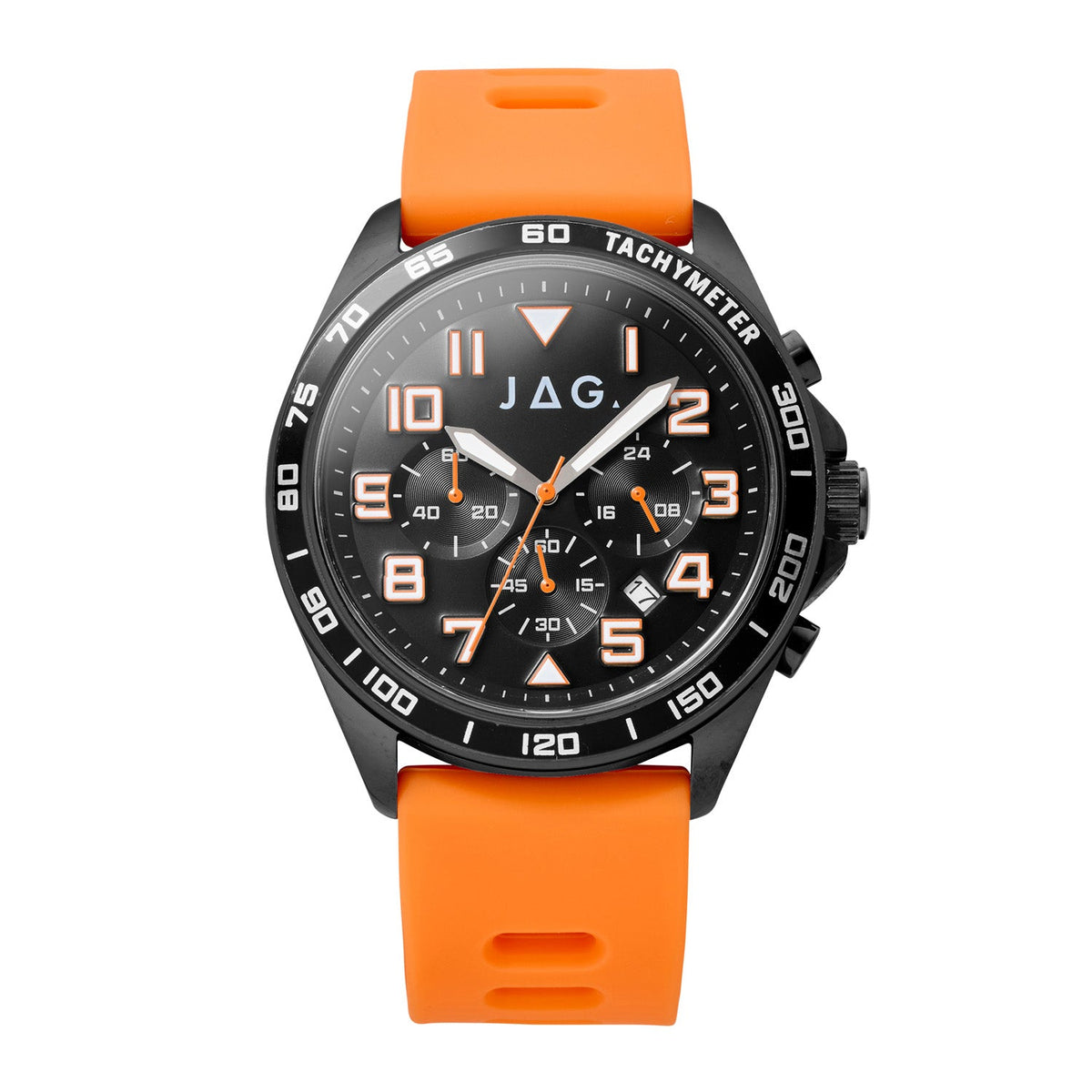 JAG Beachport Mens Black Dial 46mm Orange Watch J3013