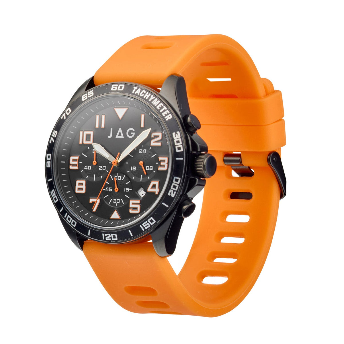 JAG Beachport Mens Black Dial 46mm Orange Watch J3013