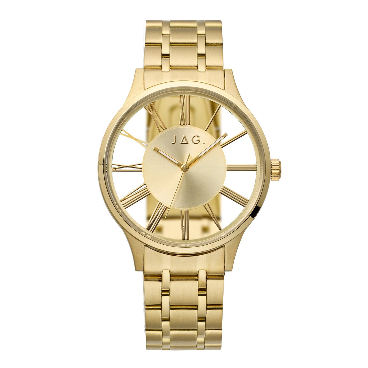 JAG Gerroa Mens Gold Dial 43mm Gold Watch J3021A